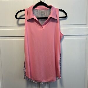Jofit Flounce Back Cutaway Sleeveless Golf Polo Size Women’s Small Multicolor